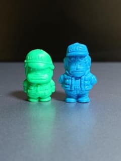 Dr.スランプ アラレちゃん 消しゴム センベイ、パゴス2体セット 緑 青
