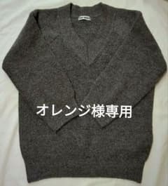 イッセイミヤケ　シルク混ニット　Ｖネック　グレーのサムネイル
