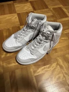 NIKE DUNK HIGH 29cm ナイキ ダンク ハイ 白 グレーのサムネイル