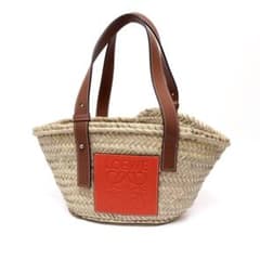 極品】 ロエベ アナグラム スモール バスケット かごバッグ オレンジ 
