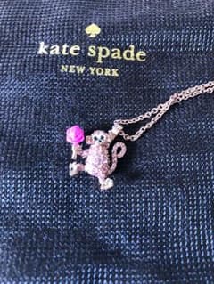 ケイトスペード ピンクゴールドネックレス サルモチーフとキーホルダーのサムネイル