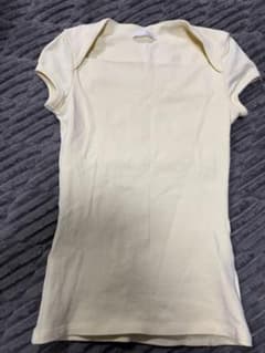 ZARA リブ スクエアネック 半袖Tシャツ カットソーのサムネイル