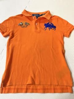 Polo Ralph Lauren ポロシャツ オレンジ 刺繍　サイズ6のサムネイル