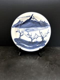 専用　【未使用】人間国宝 近藤悠三　柘榴染付皿　小皿 ５枚セット 近藤悠三／柘榴染付皿 KONDO Yuzo / Zakurosometsuke Zara