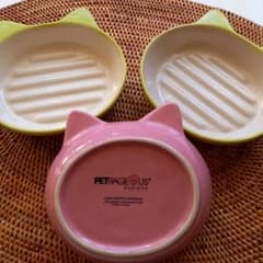 ねこちゃん用　食器　三個組　ほぼ未使用のサムネイル