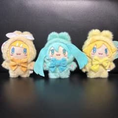 初音ミク 鏡音リン 鏡音レン ぬいぐるみ キーホルダー　3種セット　キャンドゥのサムネイル