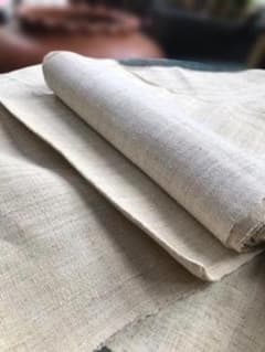 HEMP/山岳民族/モン族の伝統な希少手織り生成り大麻布　150cm幅約35cmのサムネイル