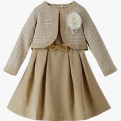 キャサリンコテージ 入学式 卒園式女の子 ワンピース ボレロ セット ベージュのサムネイル