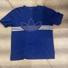 【レア 美品M】 アディダスオリジナル Tシャツ 青 トレフォイル adidasのサムネイル
