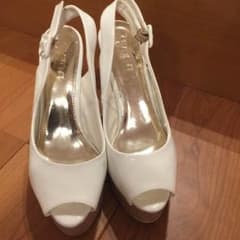 DURAS エナメルコルクサンダル 白のサムネイル