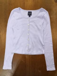 GAP リブカーディガン ライトパープル XSのサムネイル