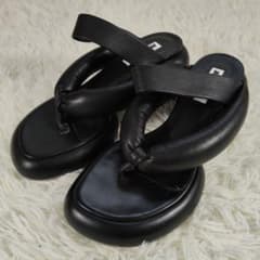 ジルサンダー　ブロックヒールサンダル　トングサンダル　黒　JIL SANDER m46465073236_1.jpg?1774162024