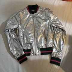 DIESEL メタリックシルバー ボンバージャケットのサムネイル