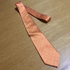 【値下げ!!】ネクタイ オレンジ 光沢ありのサムネイル