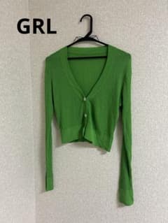 GRL ☆ 시어 리브 니트 가디건