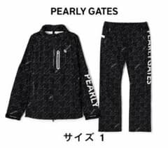 PEARLY GATES レディースレインウェア上下 黒 サイズ1 新品タグ付 
