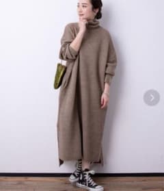 【値下げ！】 FREAK’S STORE タートルネックニットワンピースのサムネイル