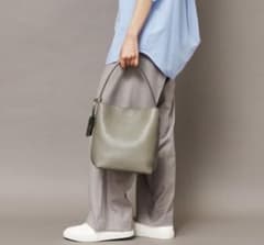 HIROFU オイスター（グレー系）レザー ショルダー＆トートバッグ 