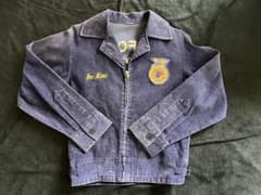 50s〜60s FFAジャケット フェード◎ ネイビー ナス紺　ワッペン剥がれのサムネイル