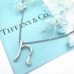 極美品 ティファニー レター イニシャル N ネックレス シルバー925 