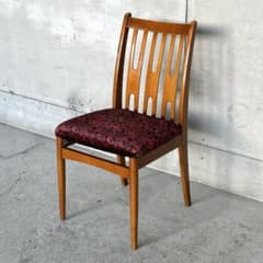 ◆karimoku◆ 旧ロゴ時代物 ダイニングチェア ベロア生地 座面張り替え済 ◇karimoku◇ 旧ロゴ時代物 ダイニングチェア ベロア生地 座面張り替え