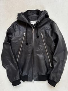 Maison Margiela八の字ライダース フード付きレザージャケット50 服好きなら絶対欲しい幻のマルジェラ 最初期ハノ字ライダースをついに