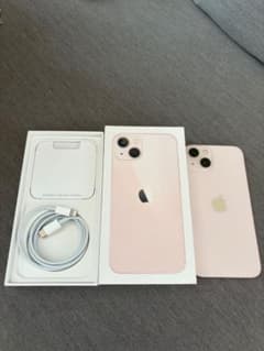 Apple iPhone 13 ピンク 本体 充電ケーブル付き - メルカリ
