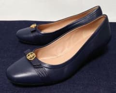 COLE HAAN ネイビー ウェッジソール パンプス - メルカリ