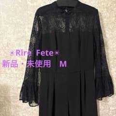 新品・未使用』✨Rire Fete✨レース切替オールインワンドレス 黒 M