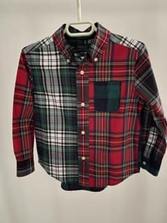 【100】POLO RALPH LAUREN クレイジーパターン 長袖シャツのサムネイル