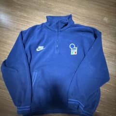 90s NIKE イタリア代表 ハーフジップフリース 襟ロゴ バックロゴ