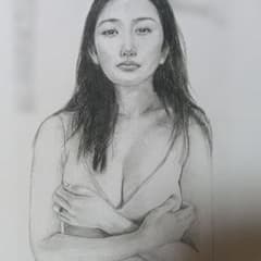 石川吾郎作☆石版画 ・リトグラフ「女性ポートレート」5/100部 - メルカリ