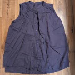 パープルノースリーブチュニック M-Lのサムネイル