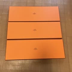 HERMES エルメスギフト箱 オレンジ 3個セット - メルカリ
