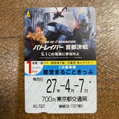 パトレイバー　首都決戦　都営まるごときっぷ　使用済みのサムネイル