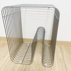 極美品 AYTM CURVA スツール マガジンラック ラック シルバー 北欧