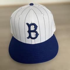 NEW ERA ベースボールキャップ ホワイト ピンストライプ - メルカリ