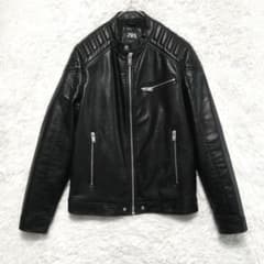 ザラ ZARA ライダースジャケット L キルティング シングル フェイク 