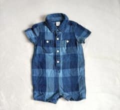 babyGap チェック柄 ロンパース 6-12Mのサムネイル
