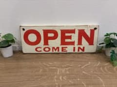 OPEN CLOSED 木製　看板　アンティークのサムネイル