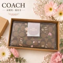 新品【未使用】COACH コーチ CR966 シグネチャー 花柄 長財布 - メルカリ