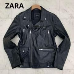 ZARA ザラ レザージャケット ダブルライダース XLサイズ ラムレザー