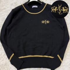 希少/極美品/アンゴラ✨イヴサンローラン ニット YSLロゴ 刺繍 クルーネック 希少/極美品/アンゴラ✨イヴサンローラン ニット YSLロゴ 刺繍 クルー