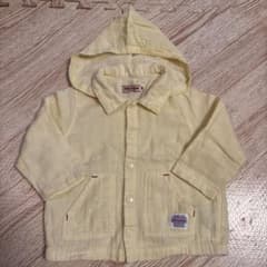 ミキハウス フード付きパーカー 80 イエロー