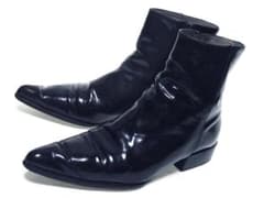 10251 PRADA プラダ パテントレザー サイドジップブーツ 35 1/2