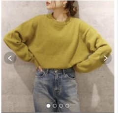 TONTON様専用ラムウールクルーネックニット　ピスタチオのサムネイル