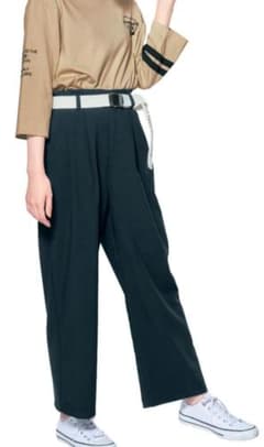 新品 ロゴベルト付きルーズパンツ パペルラピスのサムネイル
