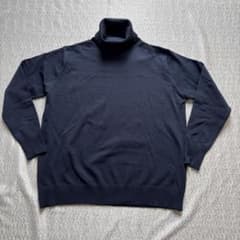 Alexander Alexandra タートルネック ニット ネイビー Lのサムネイル