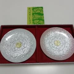 創作七宝 皿 2枚セット 菊花紋様のサムネイル