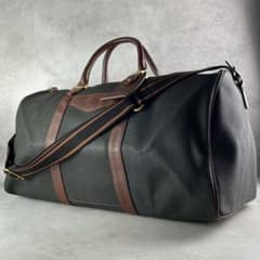 美品✨ダンヒル 2way ボストンバッグ PVC×レザー 大容量 肩掛け ロゴ